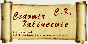 Čedomir Kalinčević vizit kartica